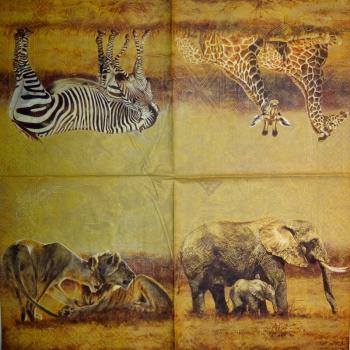 280 Animals Africa: Divers - 3-ply